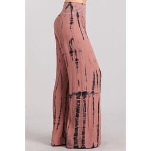 Chatoyant Tie Dye Palazzo Pants Mauve/Grey Medium